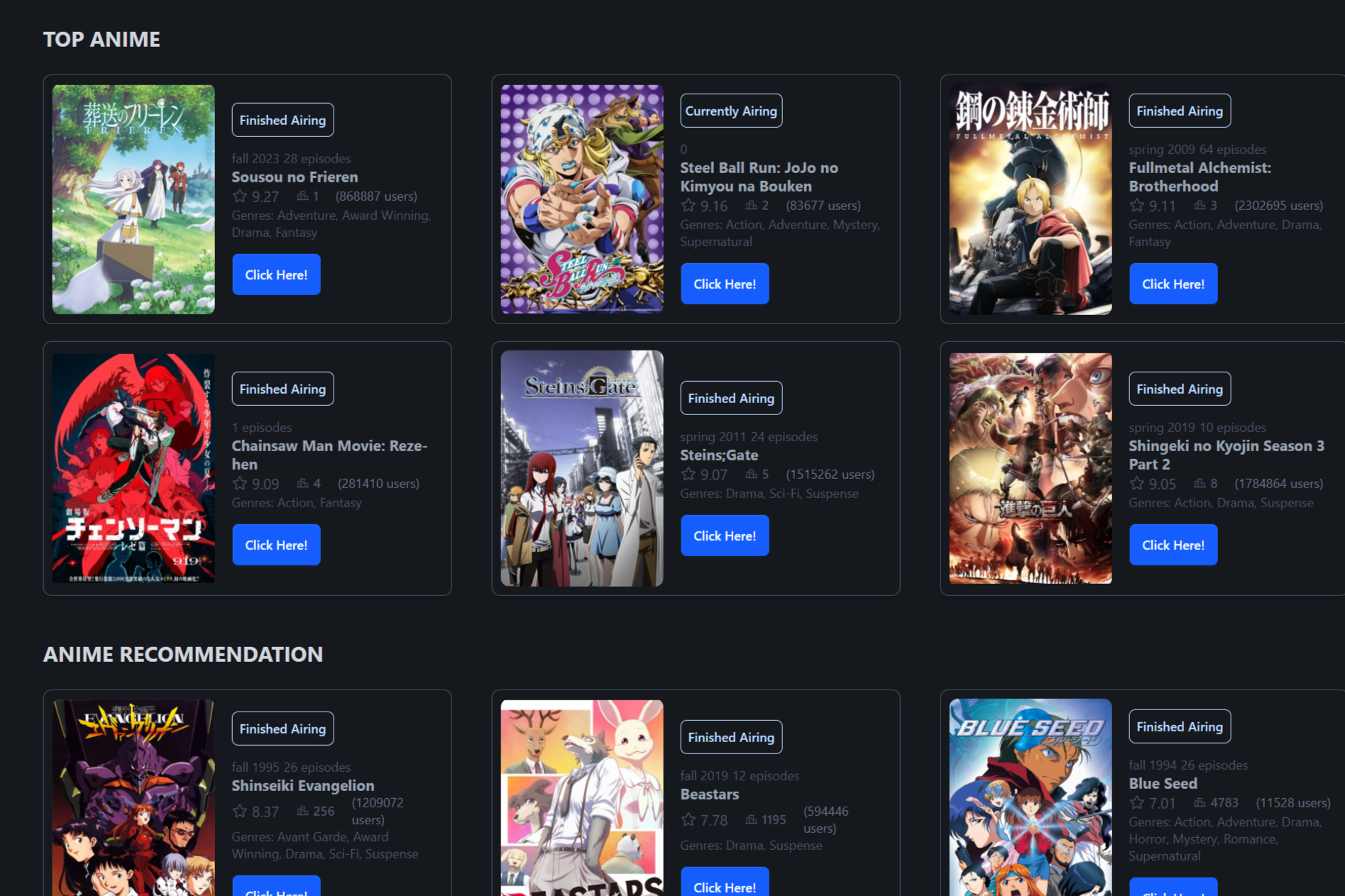 Anime Website